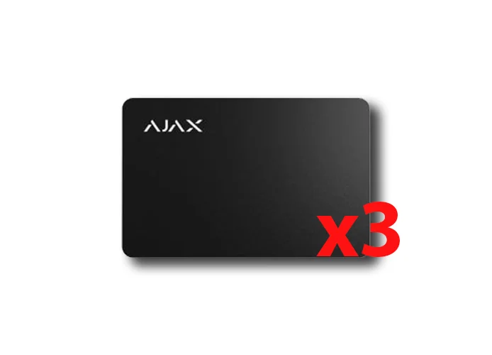 ajax carta contactless pass nero (3 pezzi) 38220