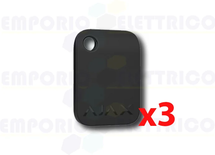 ajax portachiavi contactless nero tag (3 pezzi) 38228